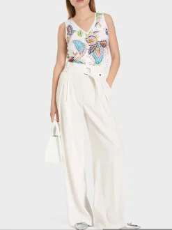 Marc Cain Hosen-MODELL WICHITA – HOSE IM PAPERBAG-STYLE off-white