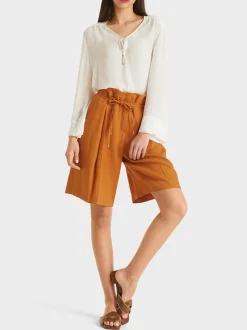 Marc Cain Hosen-MODELL WICHITA – HOSE IM PAPERBAG-STYLE bright ochre