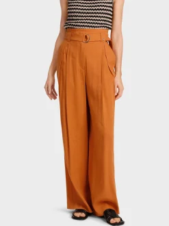Marc Cain Hosen-MODELL WICHITA – HOSE IM PAPERBAG-STYLE bright ochre