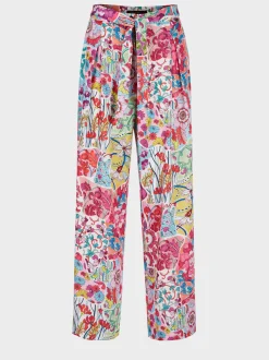 Marc Cain Hosen-MODELL WICHITA IM BLUMEN-DESSIN deep coral
