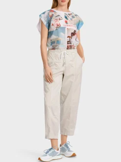 Marc Cain Hosen-MODELL WIDNES IN LIGHT COTTON grey stone