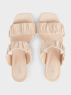 Marc Cain Schuhe-MULES MIT GESMOKTEN RIEMEN soft rose