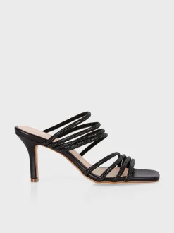 Marc Cain Schuhe-MULES MIT GLITZERRIEMEN black