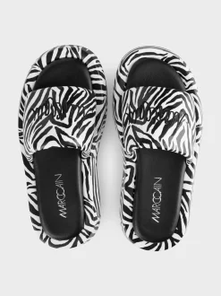 Marc Cain Schuhe-MULES MIT PRINT white and black
