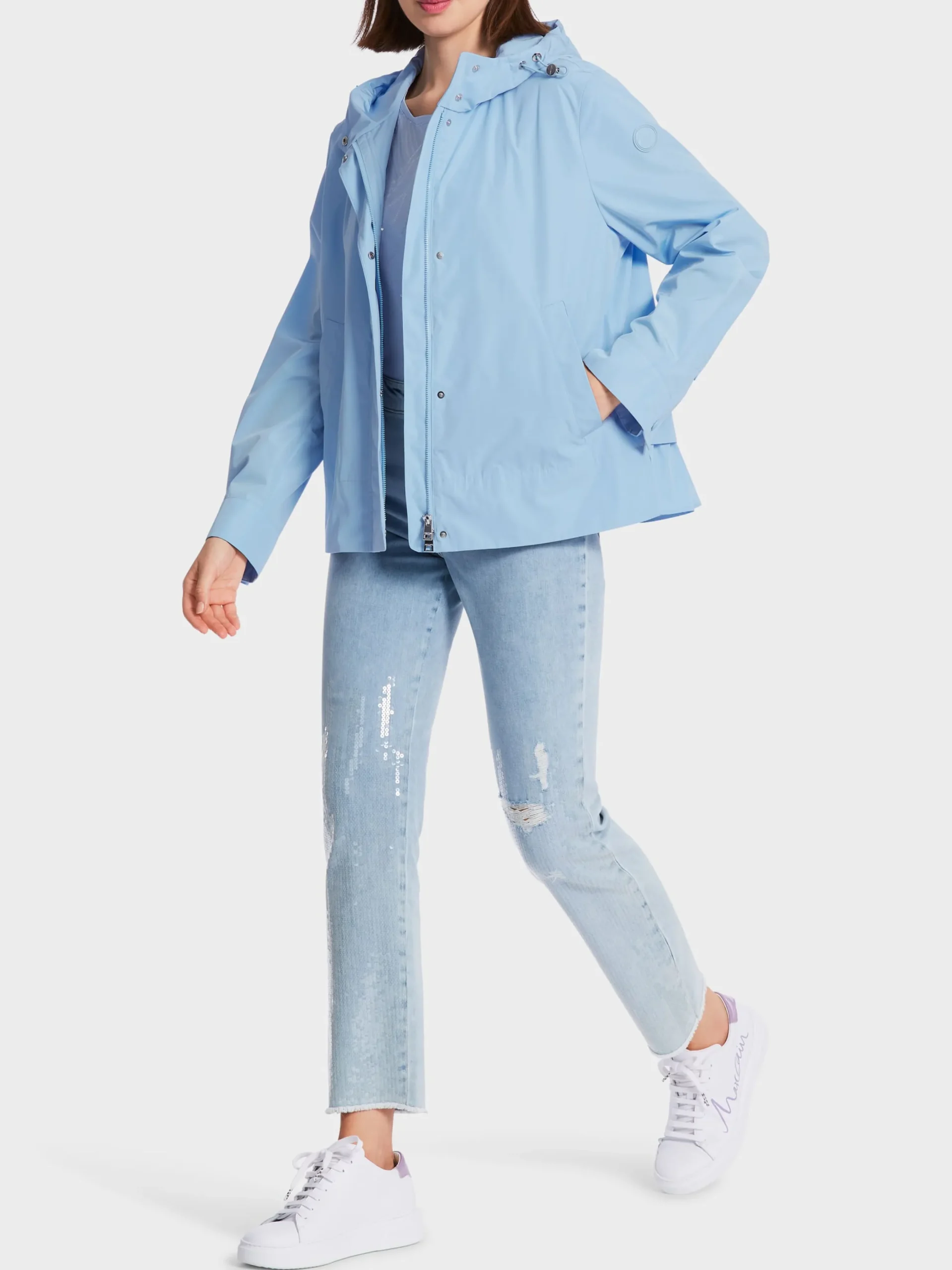Marc Cain Mäntel & Outdoorjacken-OUTDOOR-JACKE MIT KAPUZE soft summer sky