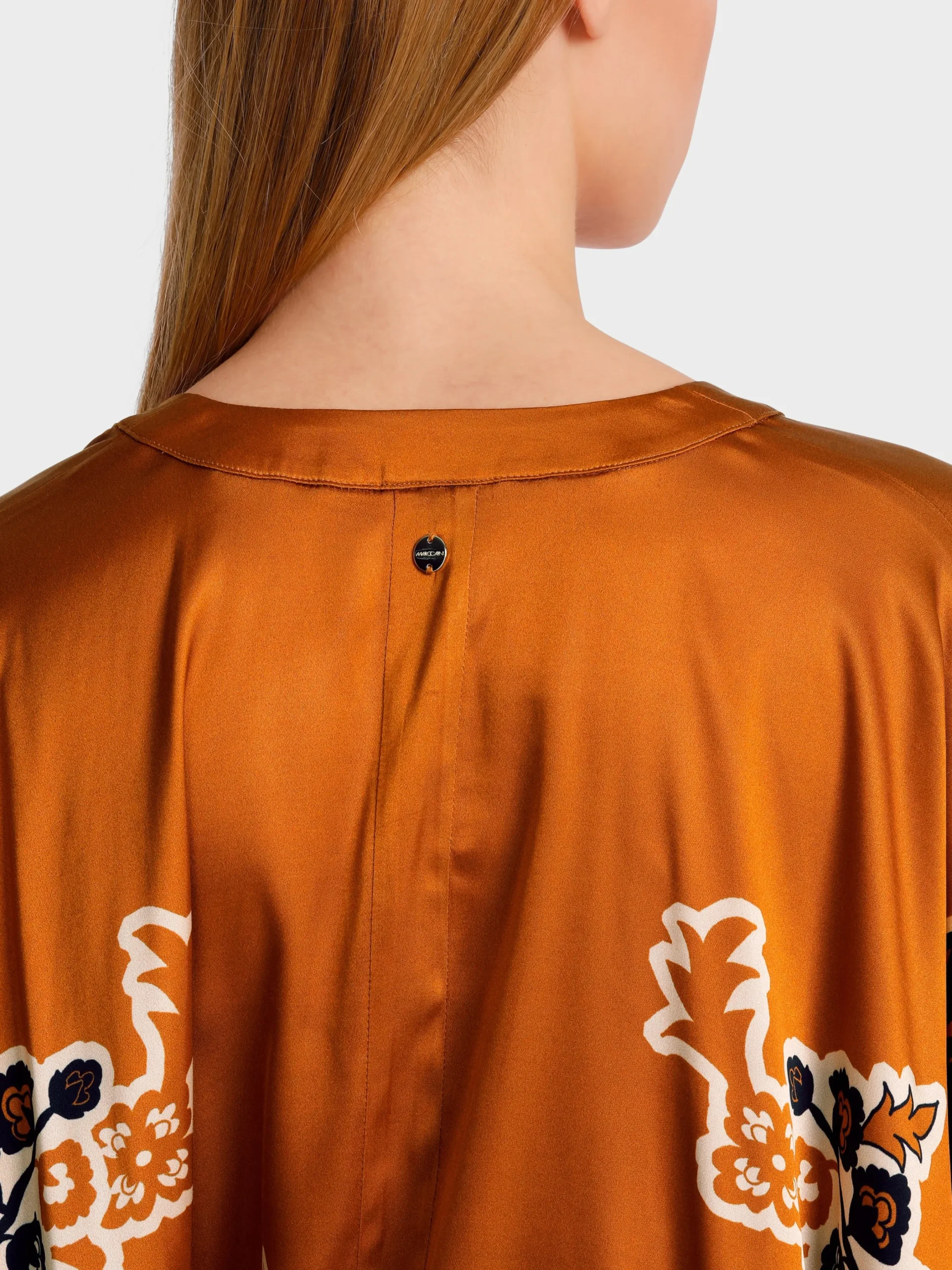 Marc Cain Blusen & Tuniken-OVERSIZED BLUSE MIT FLORALEM PRINT bright ochre