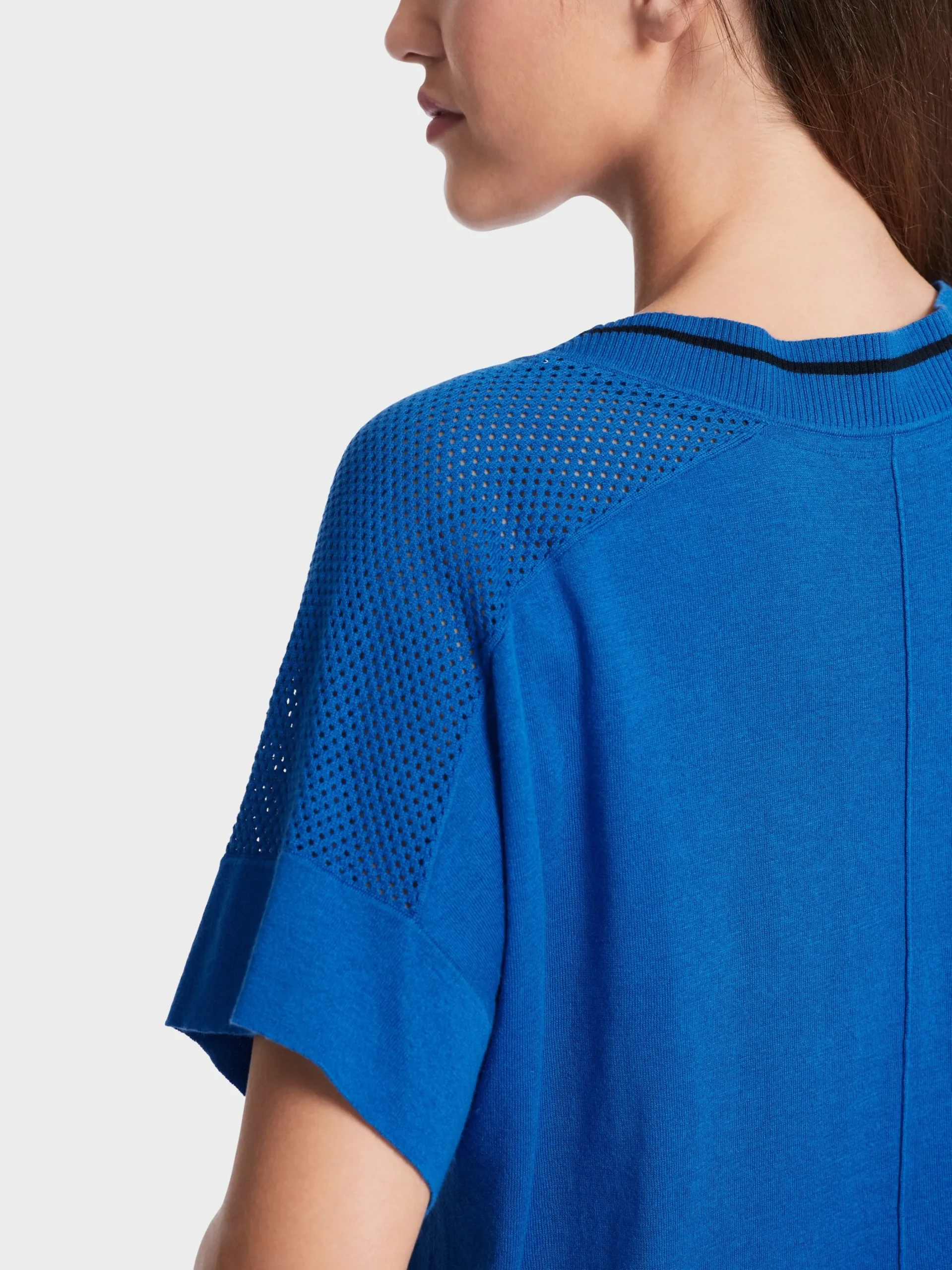 Marc Cain Pullover & Sweatshirts|Strick-OVERSIZED SWEATER AUS FEINSTRICK bright royal blue