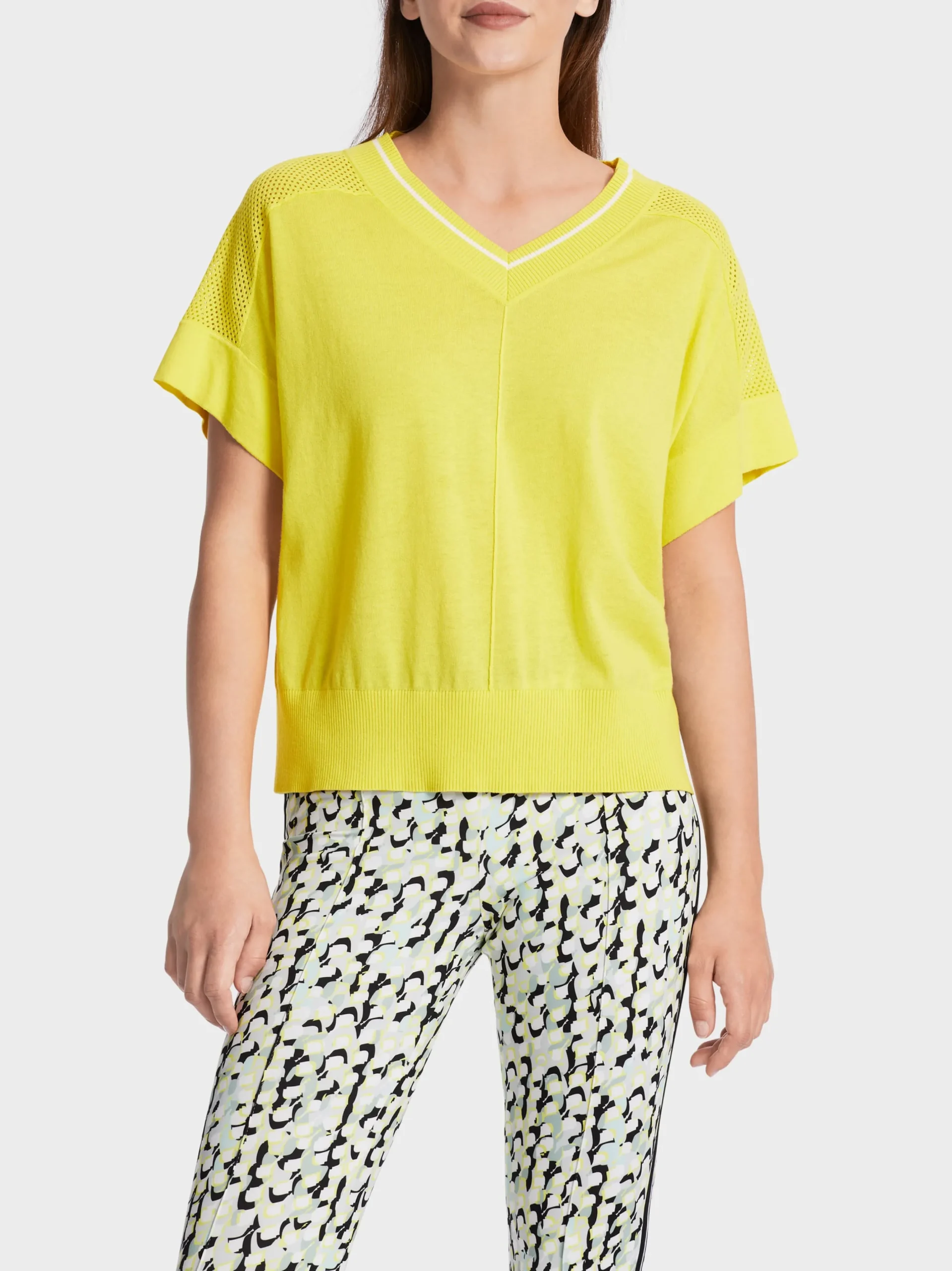 Marc Cain Pullover & Sweatshirts|Strick-OVERSIZED SWEATER AUS FEINSTRICK soft limeade