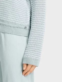 Marc Cain Pullover & Sweatshirts|Strick-OVERSIZED SWEATER MIT V-AUSSCHNITT smoky ice new