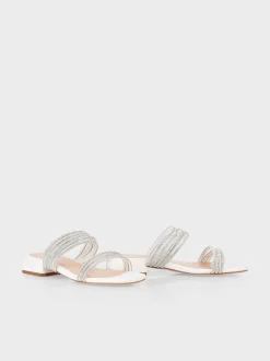 Marc Cain Schuhe-PANTOLETTEN MIT FLACHEM BLOCKABSATZ white