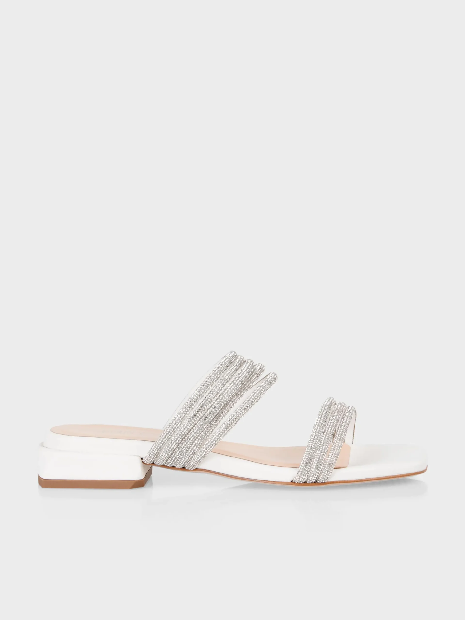 Marc Cain Schuhe-PANTOLETTEN MIT FLACHEM BLOCKABSATZ white