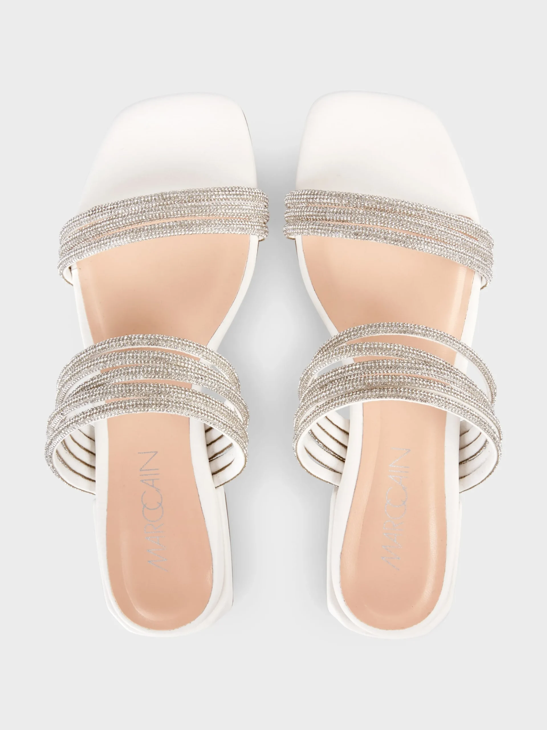 Marc Cain Schuhe-PANTOLETTEN MIT FLACHEM BLOCKABSATZ white