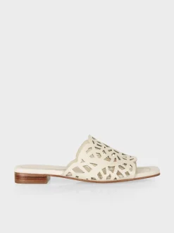 Marc Cain Schuhe-PANTOLETTEN MIT GEFLOCHTENEM RIEMEN white