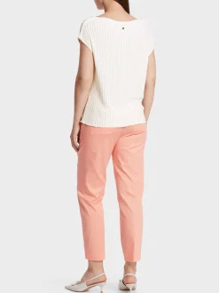 Marc Cain Pullover & Sweatshirts|Strick-PLISSIERTER PULLI KNITTED IN GERMANY pale lemon