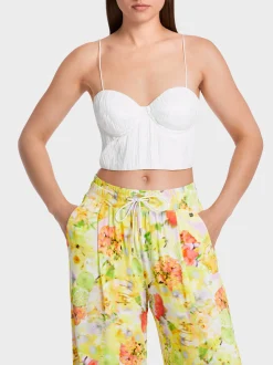 Marc Cain Shirts & Tops-PLISSIERTES BUSTIER off-white