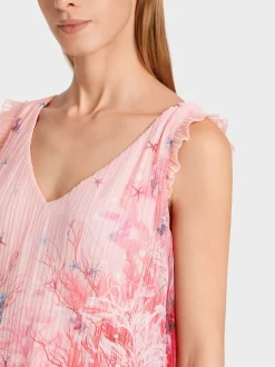 Marc Cain Shirts & Tops-PLISSIERTES TOP MIT UNTERWASSERPRINT soft seashell