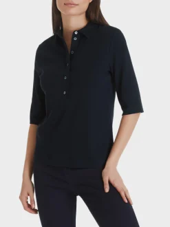 Marc Cain Shirts & Tops-POLOSHIRT AUS BAUMWOLLE midnight blue
