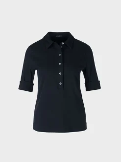 Marc Cain Shirts & Tops-POLOSHIRT AUS BAUMWOLLE midnight blue