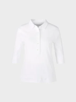 Marc Cain Shirts & Tops-POLOSHIRT AUS BAUMWOLLE white