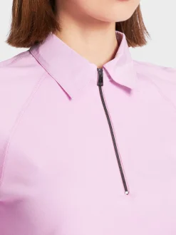 Marc Cain Shirts & Tops-POLOSHIRT IN A-LINIE bright pink lavender