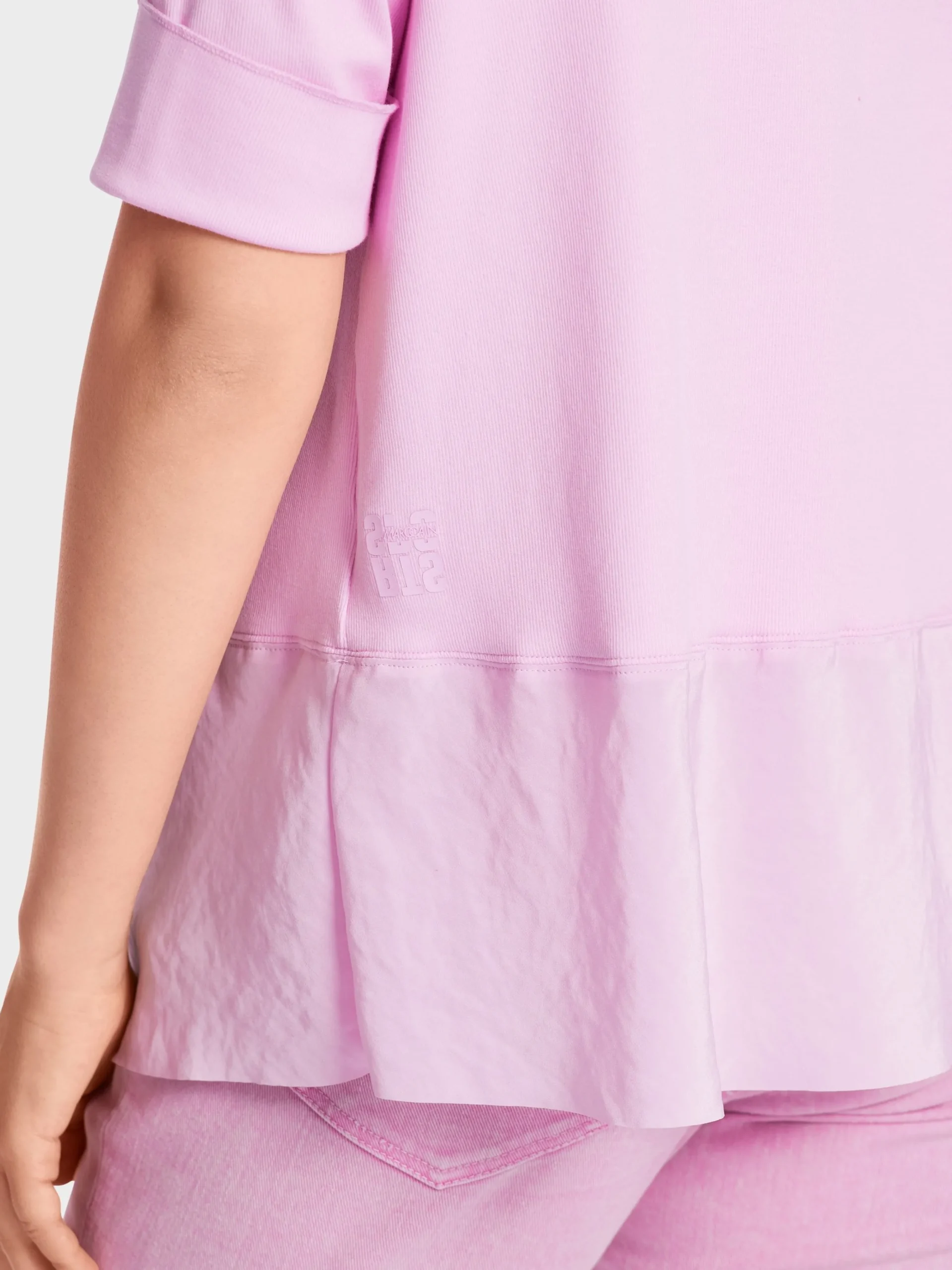 Marc Cain Shirts & Tops-POLOSHIRT IN A-LINIE bright pink lavender