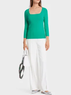 Marc Cain Pullover & Sweatshirts|Strick-PULLOVER "RETHINK TOGETHER" bright malachite
