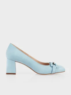 Marc Cain Schuhe-PUMPS IN RAULEDER „RETHINK TOGETHER” soft summer sky