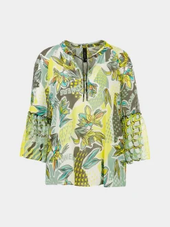 Marc Cain Blusen & Tuniken-RAGLANBLUSE AUS VISKOSECRÊPE soft sage