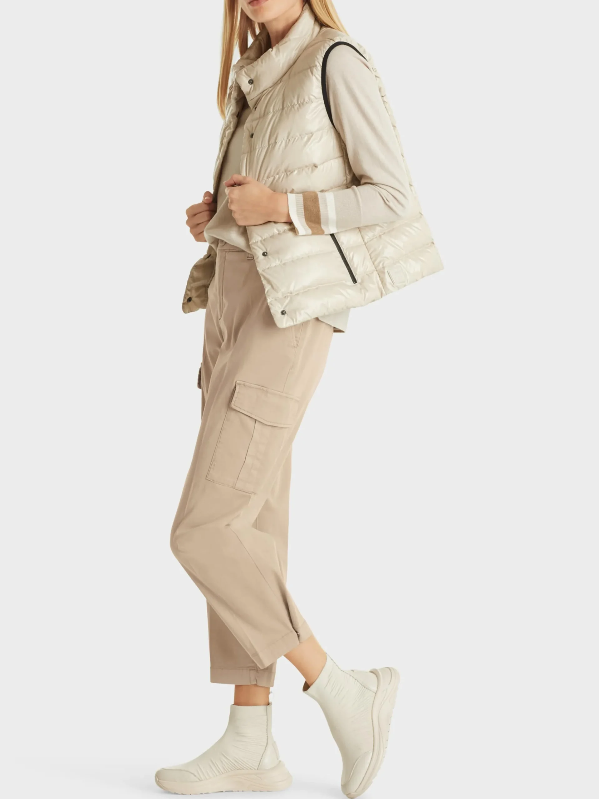 Marc Cain Hosen-RETHINK TOGETHER – CARGOHOSE RANGUN light stone