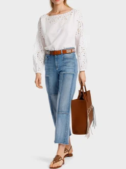 Marc Cain Jeans-“RETHINK TOGETHER” JEANS MODELL WYLIE blue Denim