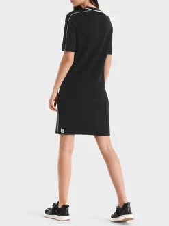 Marc Cain Kleider|Strick-„RETHINK TOGETHER" KLEID AUS VISKOSEMIX black