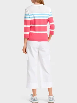 Marc Cain Pullover & Sweatshirts|Strick-"RETHINK TOGETHER"-SWEATER light neon red