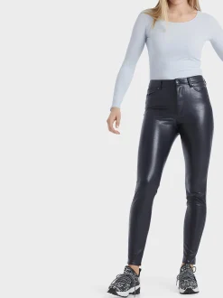 Marc Cain Jeans-RÖHRENHOSE AUS KUNSTLEDER midnight blue