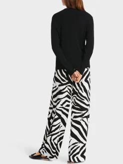 Marc Cain Jacken|Strick-RIPPSTRICK-CARDIGAN "RETHINK TOGETHER" black