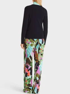 Marc Cain Jacken|Strick-RIPPSTRICK-CARDIGAN "RETHINK TOGETHER" midnight blue