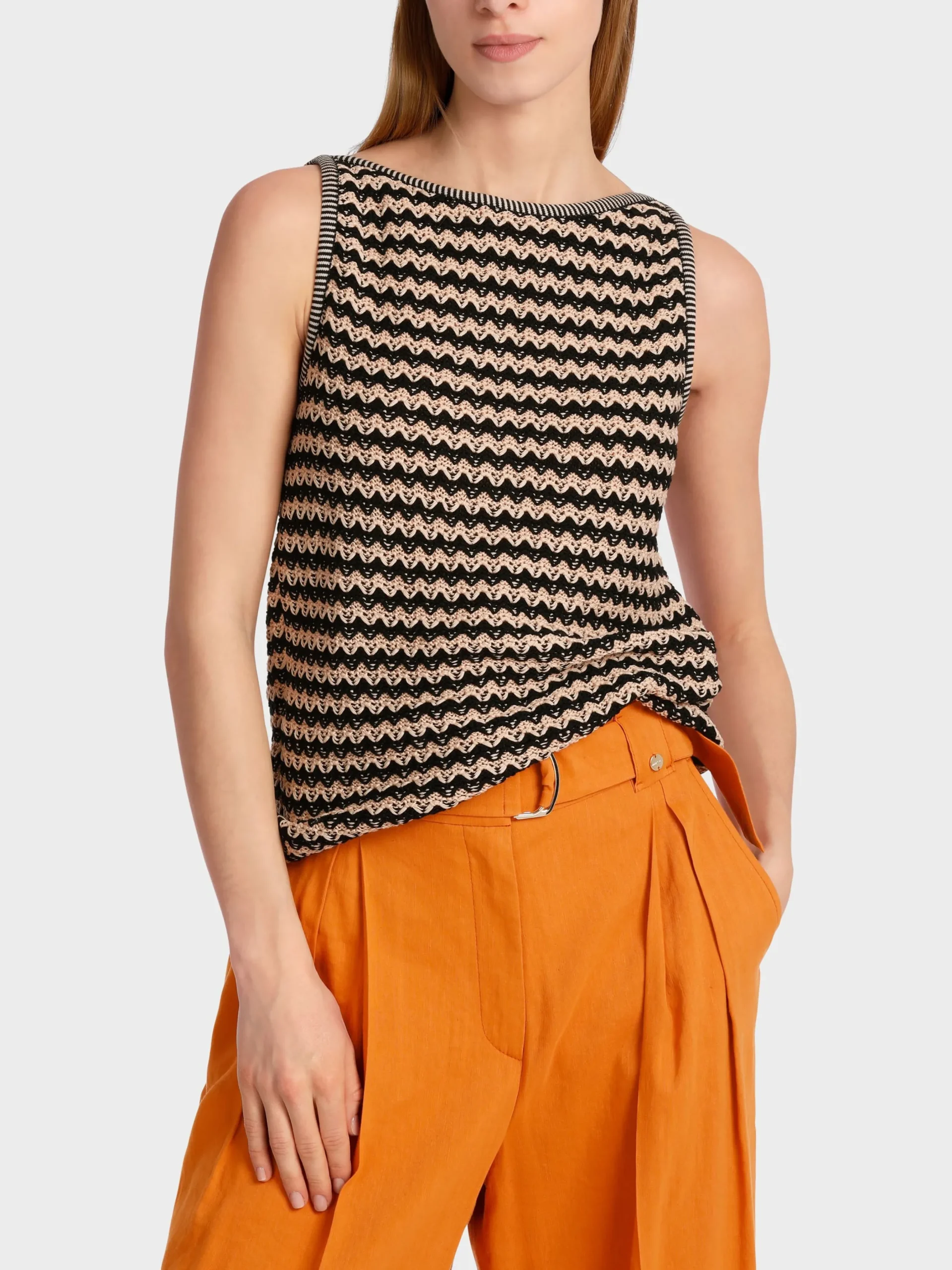Marc Cain Shirts & Tops|Strick-ÄRMELLOSES STRICKTOP “RETHINK TOGETHER” soft rose