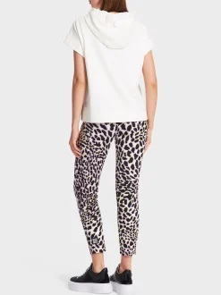 Marc Cain Pullover & Sweatshirts-ÄRMELLOSES SWEATSHIRT MIT KAPUZE off-white