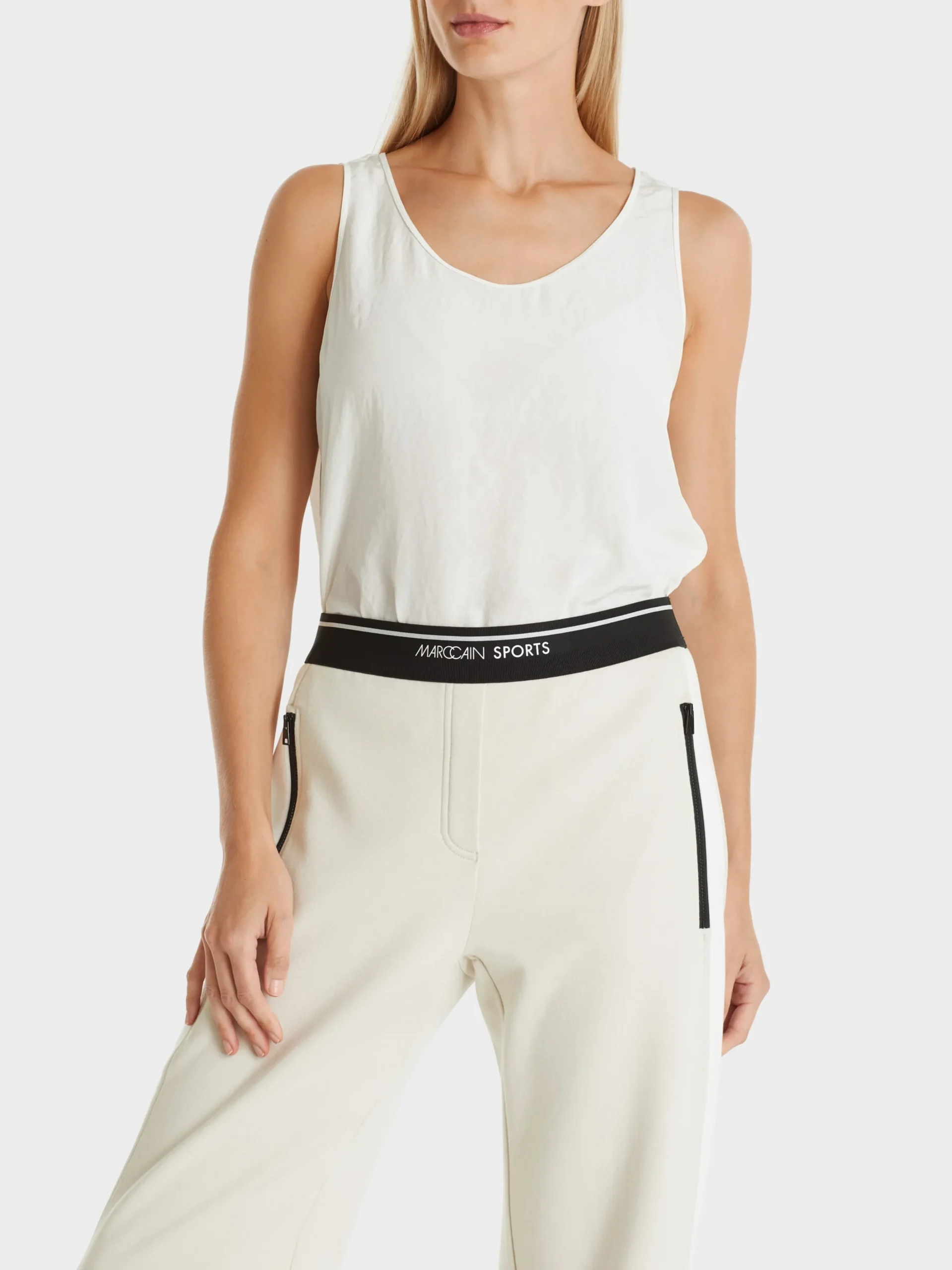 Marc Cain Shirts & Tops-ÄRMELLOSES TOP off-white