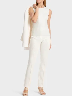 Marc Cain Shirts & Tops|Strick-ÄRMELLOSES TOP KNITTED IN GERMANY off-white