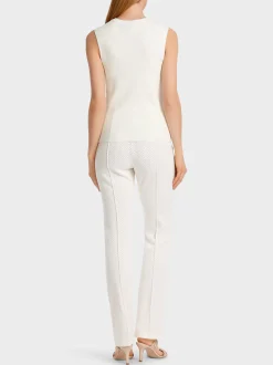 Marc Cain Shirts & Tops|Strick-ÄRMELLOSES TOP KNITTED IN GERMANY off-white