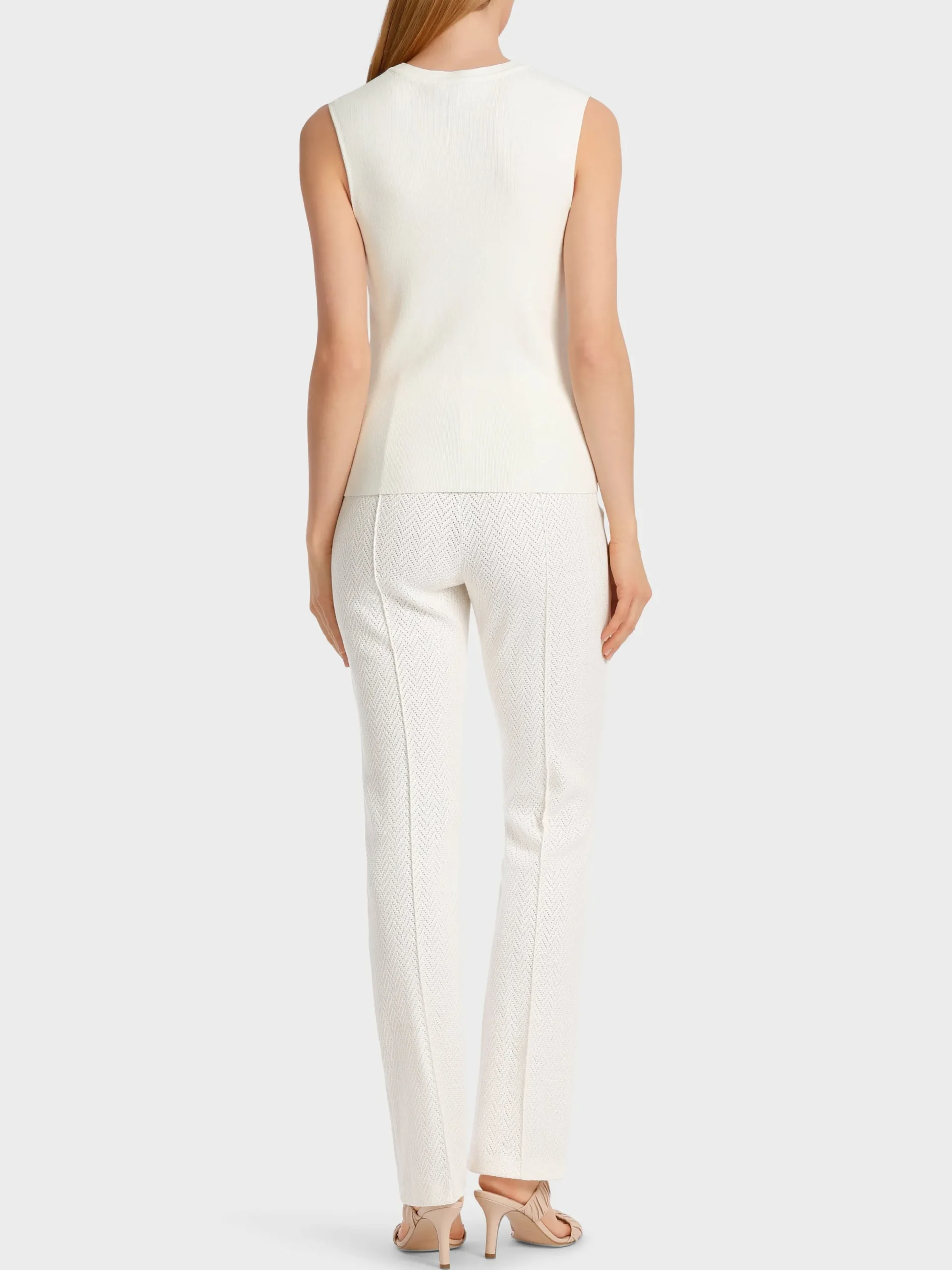 Marc Cain Shirts & Tops|Strick-ÄRMELLOSES TOP KNITTED IN GERMANY off-white