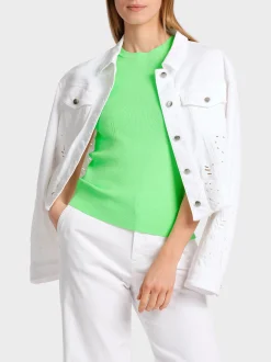 Marc Cain Shirts & Tops|Strick-ÄRMELLOSES TOP KNITTED IN GERMANY light apple green