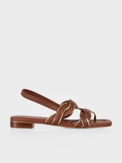 Marc Cain Schuhe-SANDALEN MIT GEFLOCHTENEM RIEMEN bright ochre