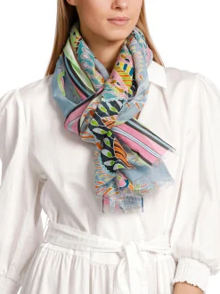 Marc Cain Accessoires-SCHAL IN ORIENTALISCH INSPIRIERTEM PRINT deep summer sky