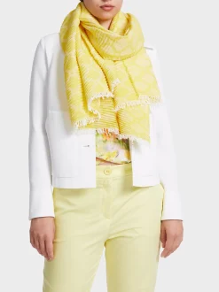 Marc Cain Accessoires-SCHAL MIT ANIMALMUSTER bright sulphur