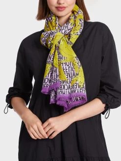 Marc Cain Accessoires-SCHAL MIT OVERPRINT bright pink lavender
