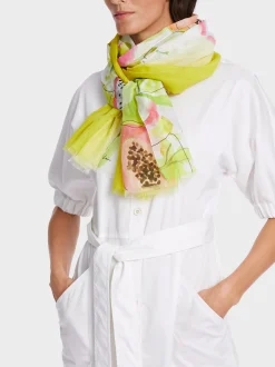 Marc Cain Accessoires-SCHAL MIT PRINT bright sulphur