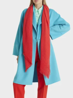 Marc Cain Accessoires-SCHAL MIT STREIFENSTRUKTUR bright tomato