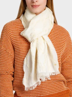 Marc Cain Accessoires-SCHAL MIT TONIGEM WEBDESSIN deep sand