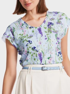 Marc Cain Accessoires-SCHMALER LACKGÜRTEL MIT ZARTER SCHLIEßE soft summer sky